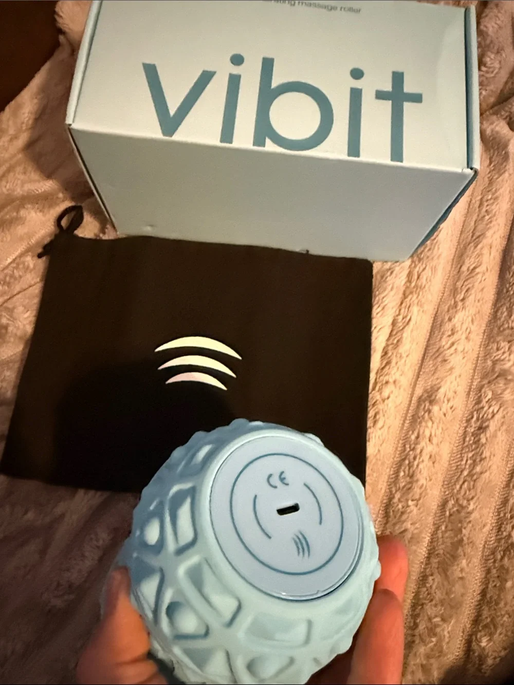 Rechargeable Portable Massage Roller - Light Blue